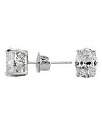 Oval Studs with Filigree Basket Earrings