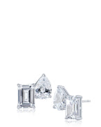 Emerald and Pear Stud Earrings