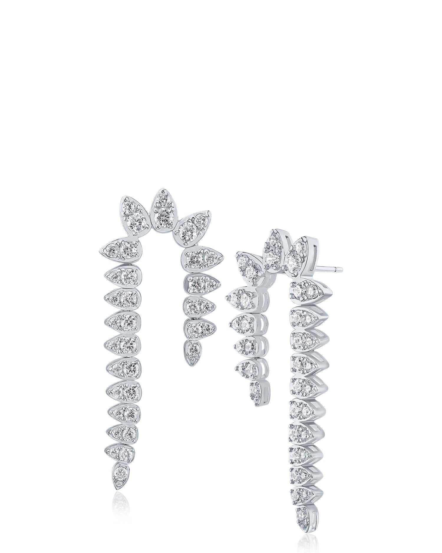 Pear CZ U Shape Earrings