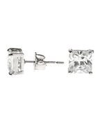 Princess Cut CZ Studs