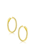 Inside Out Yellow Gold Plated Hoop Earring