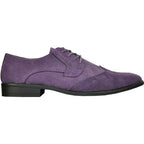 BRAVO Men Dress Shoe KING-3 Wingtip Oxford Shoe Purple