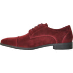 VANGELO Men Dress Shoe KING-4 Oxford Formal Tuxedo for Prom and Wedding Burgundy