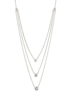 Triple Round CZ Layered Necklace