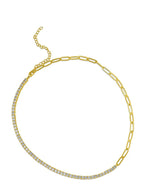 Round CZ and Chain Necklace