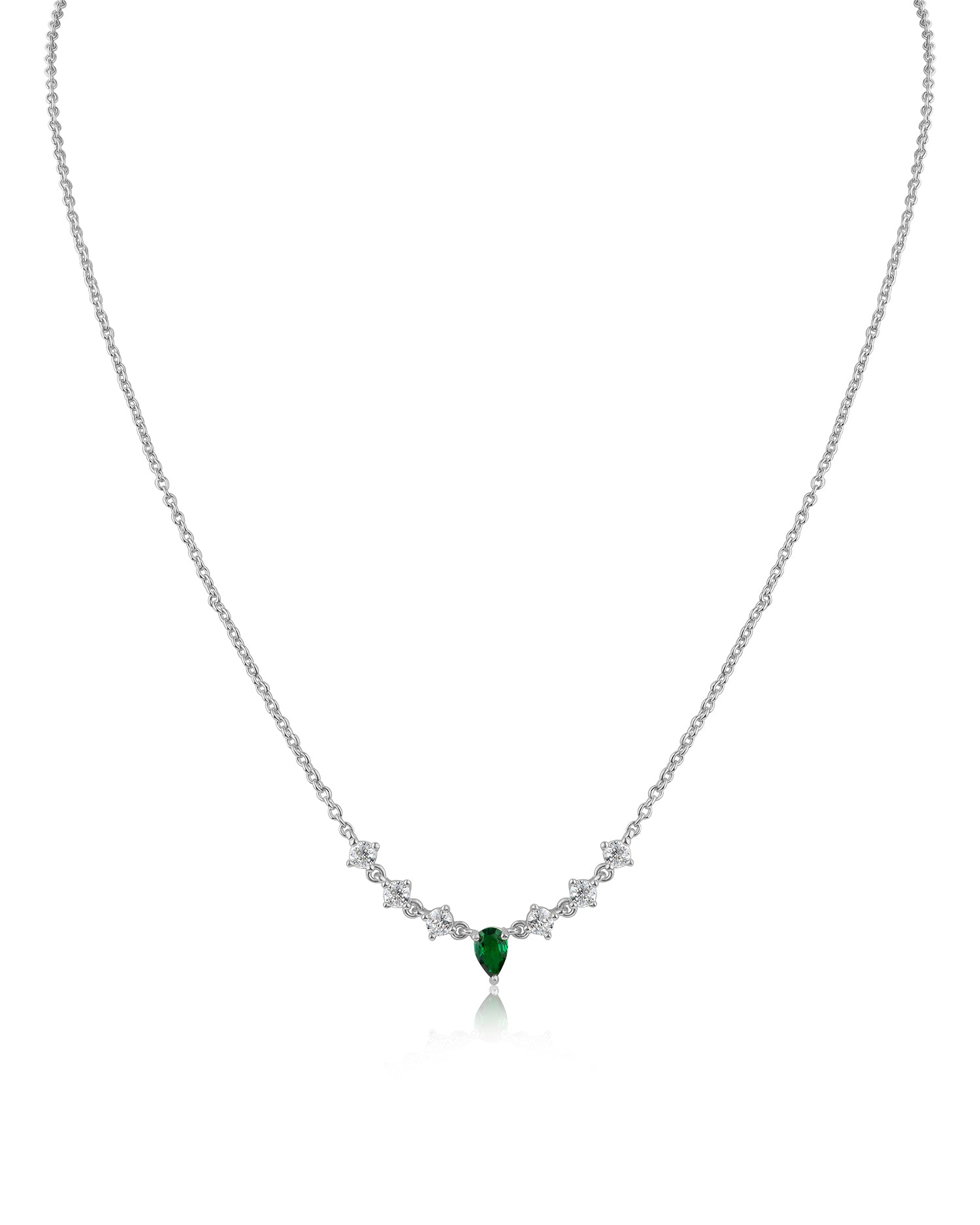 Round and Pear Delicate Necklace