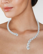 Pear CZ Collar Necklace