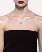 CZ and Pearl Pendant Necklace