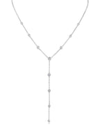 Round CZ Bezel Y-Necklace