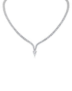 Pear CZ Drop Necklace
