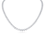 Pear CZ Tennis Necklace