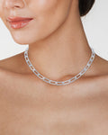CZ Link Collar Necklace