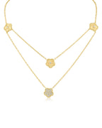 Double Stranded Clover Necklace