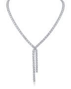 CZ Crossover Y-necklace