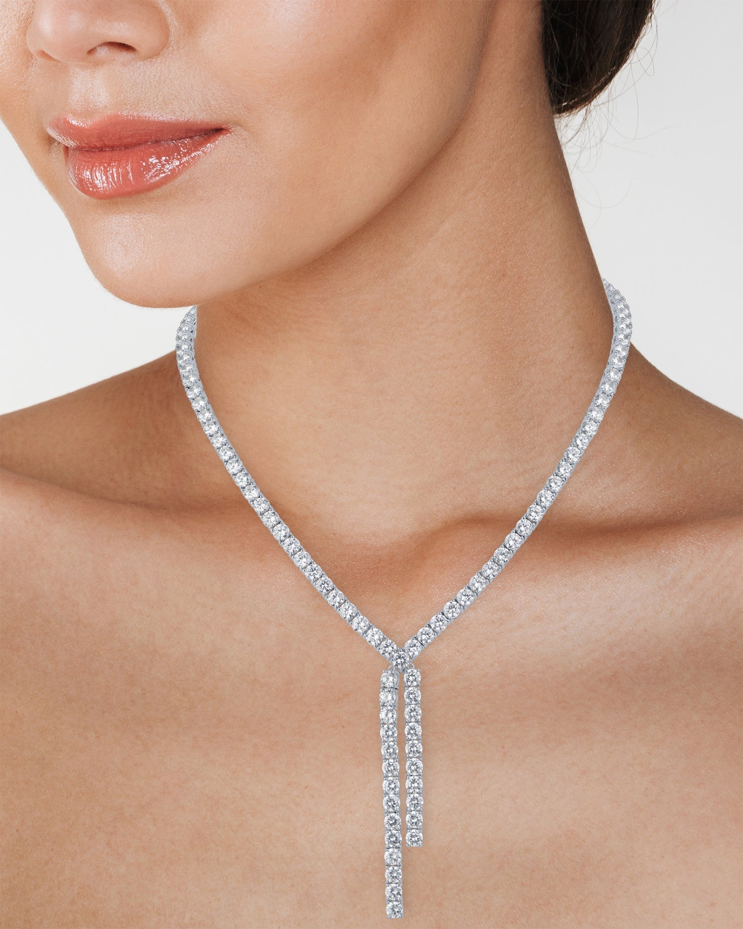 CZ Crossover Y-necklace
