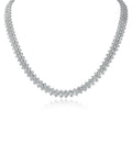 Round CZ Chevron Necklace