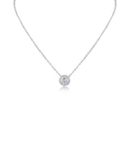 Pendant and Round Halo Earring Set