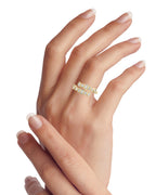 Mixed-Cut CZ Wrap Ring