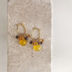 Yellow Chalcedony Gold Drop Earrings