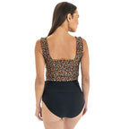 Square Neck Crop Tankini Top