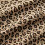 Leopard Print Corduroy Zip-Up