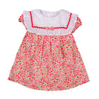 LILI ROSE | Girls Pink Floral Cotton Dress & Bloomer Set