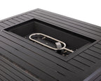Longmont 48" Rectangular Aluminum Convertible Gas Fire Pit Table
