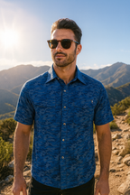 Men's Dot Camo UV Vented Fishing Shirt