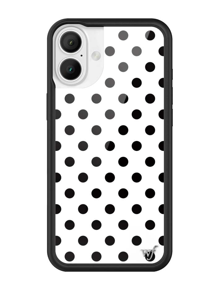 Polka Dot | White and Black iPhone Case