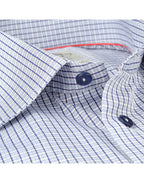 Made in Italy Dress Shirts// Navy Check- contemporary fit- Final Sale