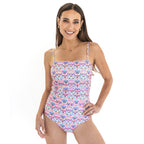 Spaghetti Strap Ruched One Piece Swimsuit