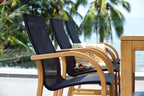 Orlando Wood Table and Manhattan Black Dining Set