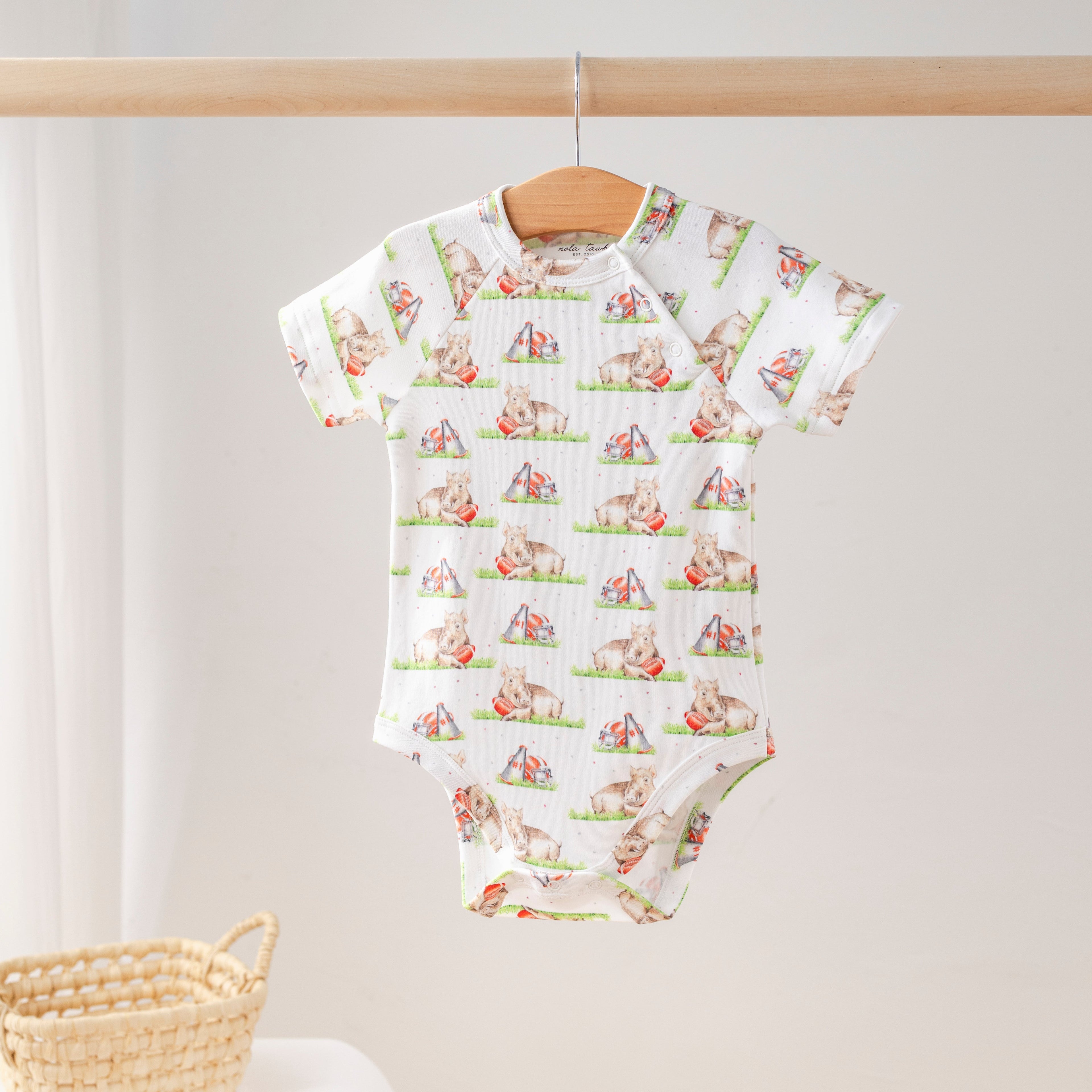 Mascot Mania in Arkansas Organic Cotton Onesie