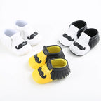 Infant Soft Sole Mustache Walker Shoes