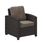 Miles Mocha Finish Outdoor Wicker Club Chair
