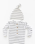 Knotted Baby Gown Set - Black Stripes (Newborn-3 months)