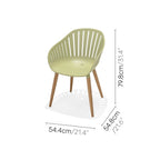 Nassau 5 Piece Square Dining Set – Sage Green Social Plastic®