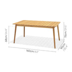 Nassau Rectangular Hardwood Table