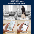 CAMSOY X1 Indoor Full HD 1080P WiFi Two Way Talk Pan and Tilt Camera (White)