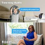 SriHome SH046 4.0 Million Pixels FHD Low Power Consumption Wireless Home Security Camera System (UK Plug)