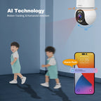 SriHome SH046 4.0 Million Pixels FHD Low Power Consumption Wireless Home Security Camera System (EU Plug)