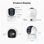 SriHome SH046 4.0 Million Pixels FHD Low Power Consumption Wireless Home Security Camera System (UK Plug)