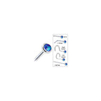 Solid 14K White Gold 2mm Dark Blue Synthetic Opal Nose Ring