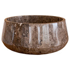 Narcist Brown Marble Vessel Sink High-Gloss Polished (D)16" (H)6.5"