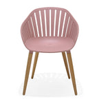 Nassau Carver Armchair in Peony Pink Social Plastic® - 2pc