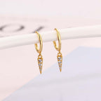 Flash Diamond Triangle Cone Earrings - Punk Style Women's Earrings
