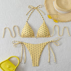 Swimwear Women Split Tight Dot Sexy Bikini Triangle Printed Swimsuit