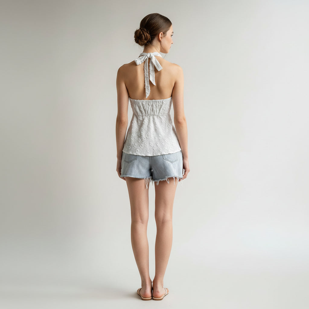 Lace Back Tie Tank