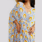 Summer Beach Dress Women Casual Vacation Printed Pullover Bikini Swimsuit Blouse Sun Protection Clothing