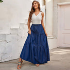Women Clothing Denim Casual Long Skirt
